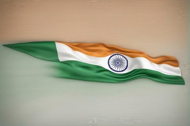 水彩のインドの国旗
