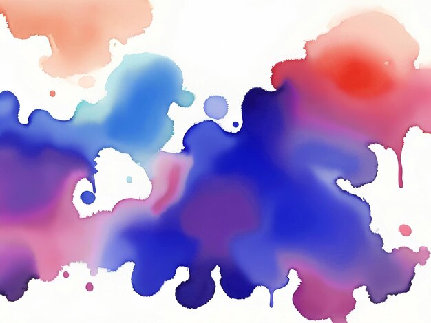 水彩インクスプラッシュの背景画像 手描きの水彩背景イラスト