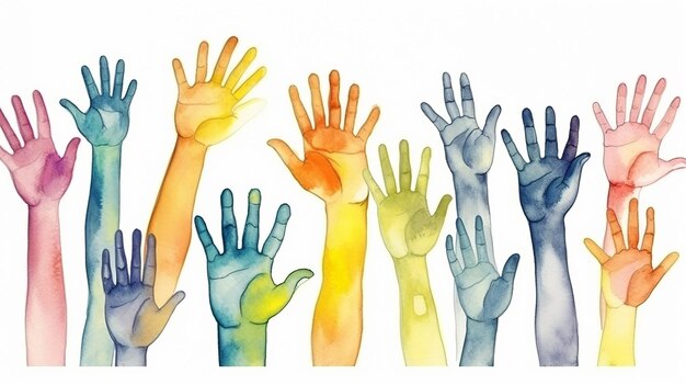 Watercolor international human rights day illustration