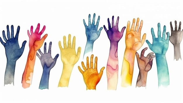 Photo watercolor international human rights day illustration