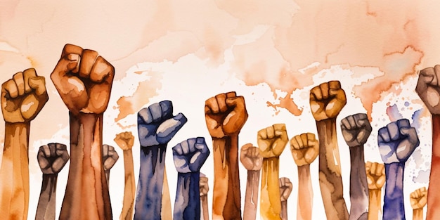 Watercolor international Human Rights Day