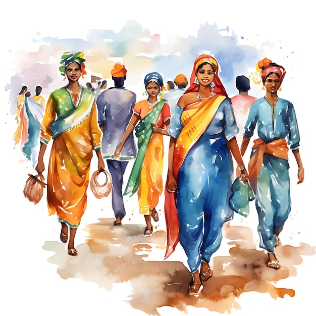 Watercolor International Migrants Day with Unique and Inclusive Design Concepts