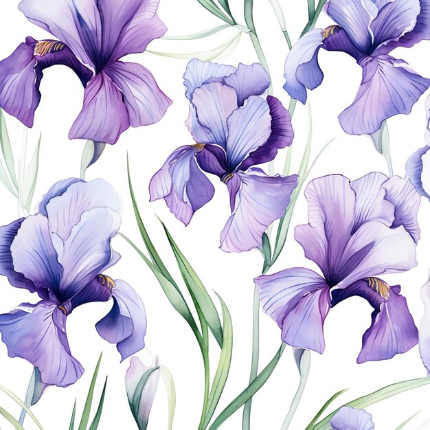 Watercolor iris wallpaper