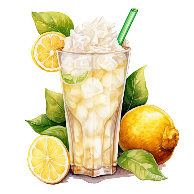 Watercolor jack fruit cream soda Japanese soda