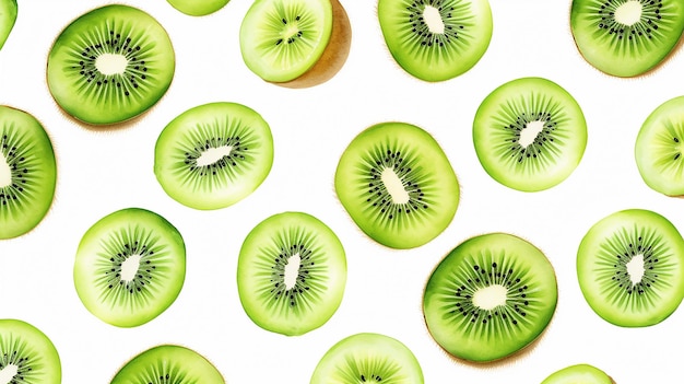 Watercolor kiwi pattern