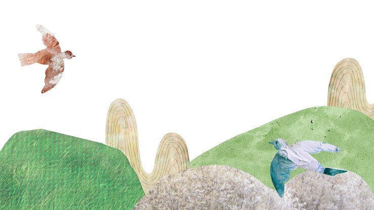 Photo watercolor landscape png transparent background nature paper collage