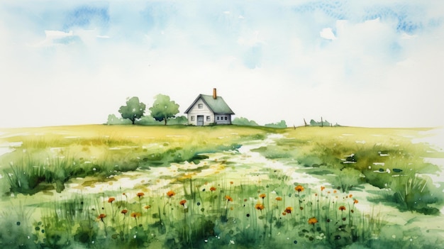 Photo watercolor landscapes