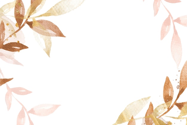 水彩の葉の境界 png 透明な背景