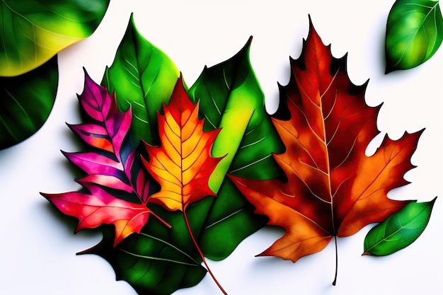 Watercolor Leaves Background