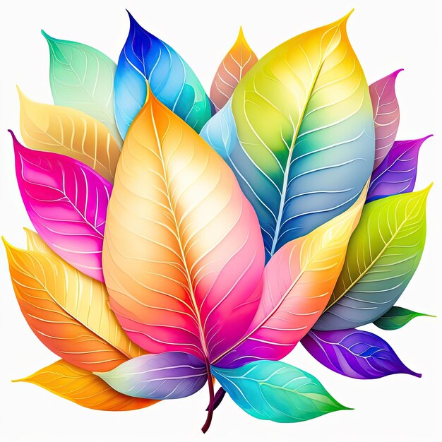 Photo watercolor leaves background