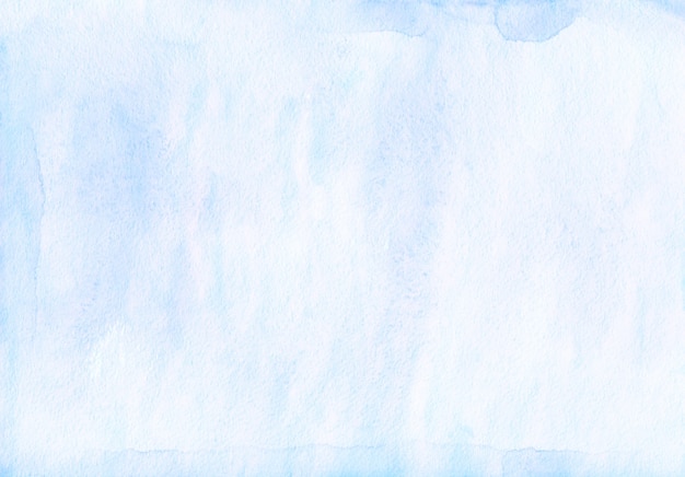 Photo watercolor light blue background texture. watercolour ice blue stains on paper.