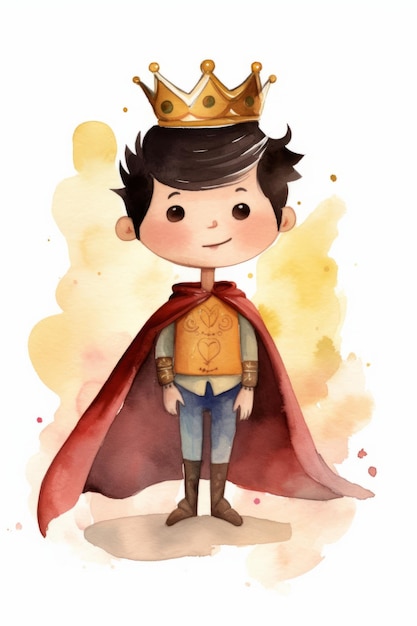 watercolor little prince clipart