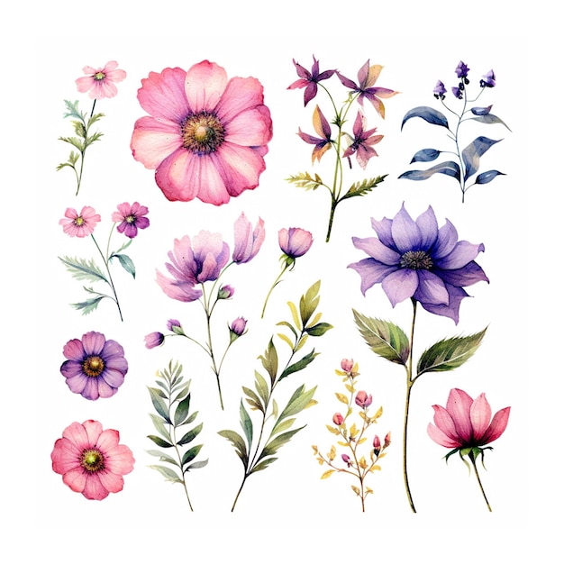 a watercolor lower floral background