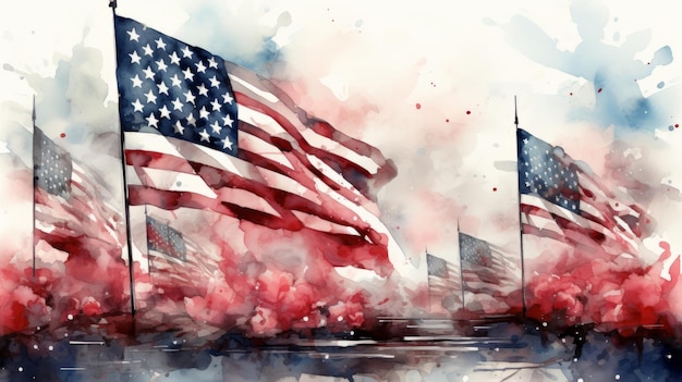 watercolor Memorial Day remembering the fallen soldiers around the world May 27