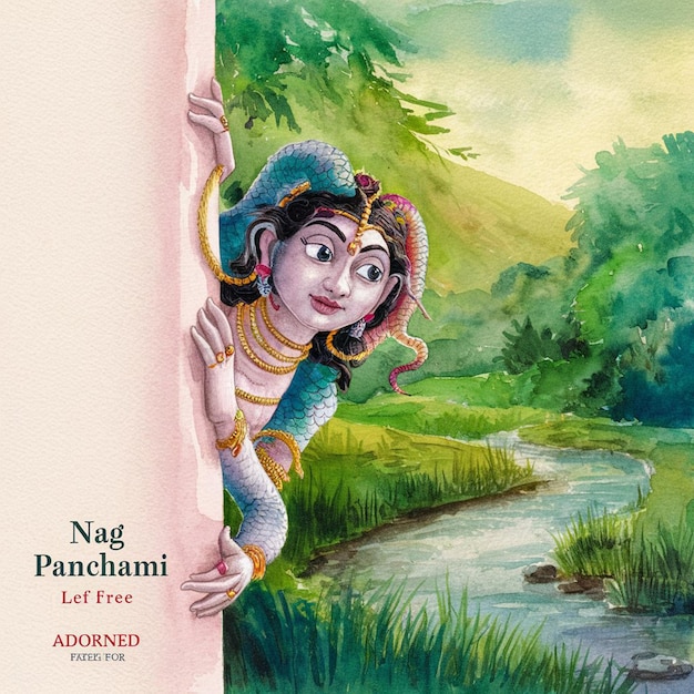 Watercolor nag panchami