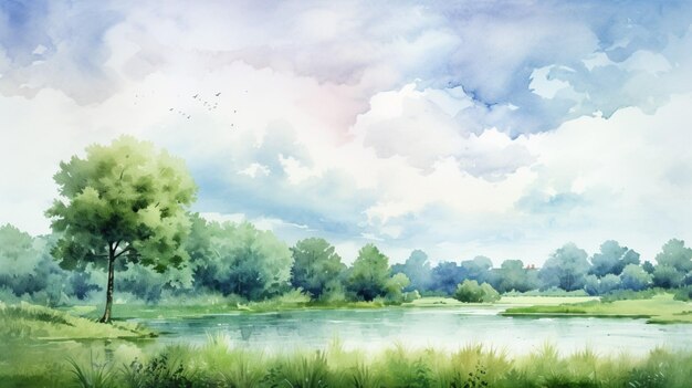 Watercolor Nature Background