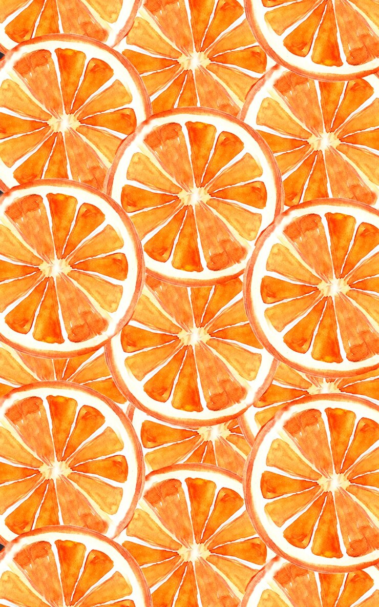 Watercolor Orange Fuite Pattern Background