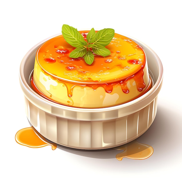 Watercolor of Orange Grand Marnier Souffle Ceramic Ramekin Orange Zest Gra Clipart Tshirt Design