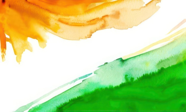 Photo watercolor paint of india flag