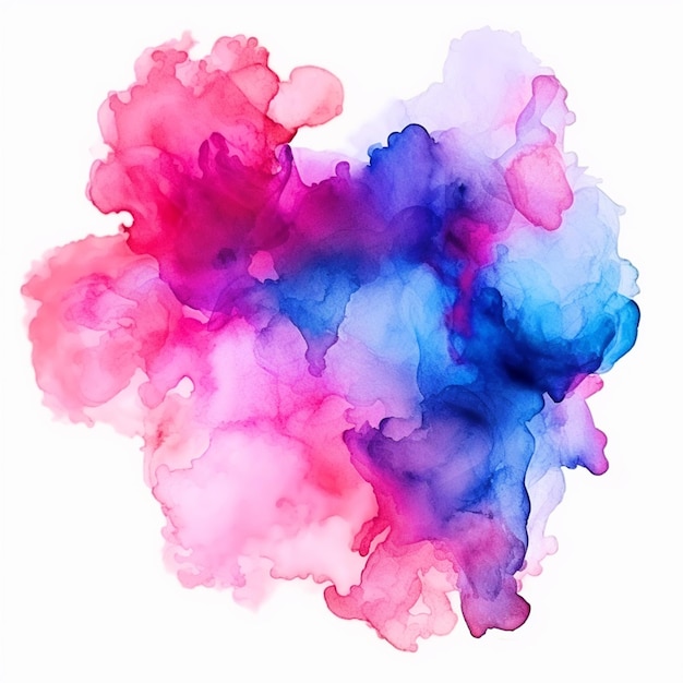  ⁇ 색 고립 된 배경에 수채화 페인트 스플래시