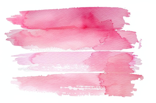 Photo watercolor paint strokes on white background for creative projects generative ai