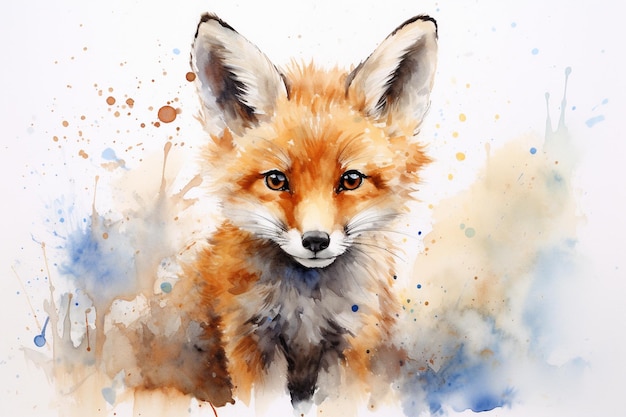 watercolor painting of animals