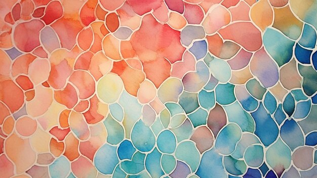 A watercolor painting of a bunch of hearts generative ai image