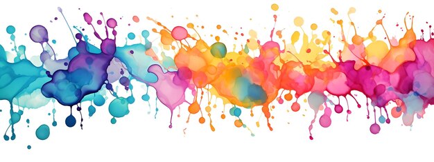 Photo a watercolor painting of colorful bubbles