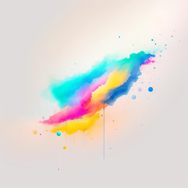 A watercolor painting of a colorful cloud.