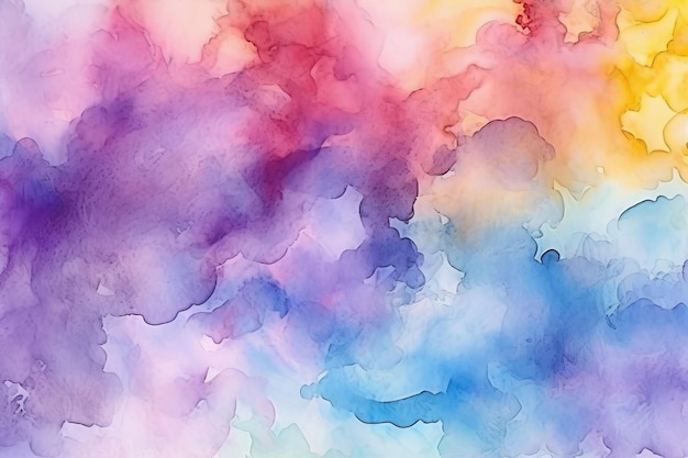 Watercolor painting of a colorful watercolor background