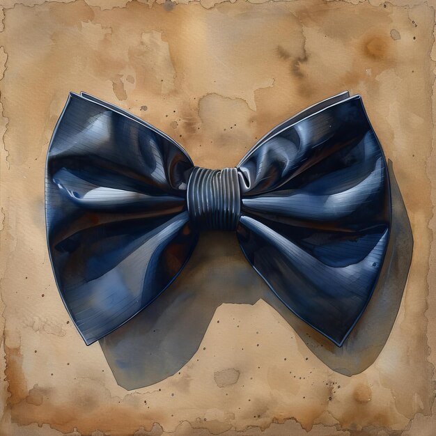 Photo watercolor painting depicting a bow tie