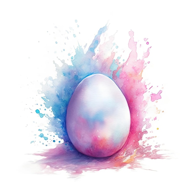 Photo watercolor painting of egg