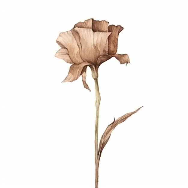 A watercolor painting of a flower.