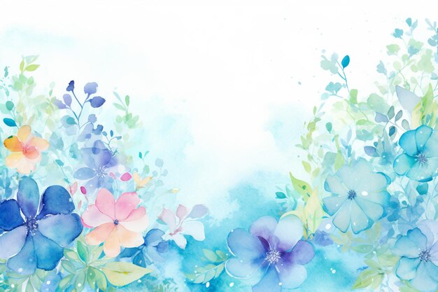 Watercolor painting of flowers in the watercolor style