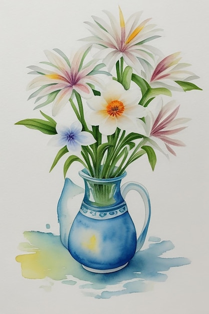 A watercolor painting of flowers