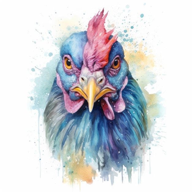 Photo watercolor painting of fowl