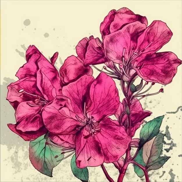 Rhododendron flowers for Hannah   Art by Julia Lynn  Facebook