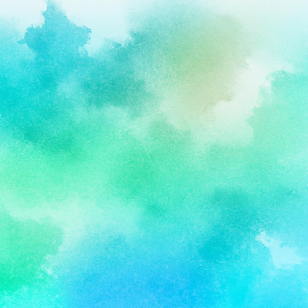 A watercolor painting of a green and blue watercolor background.