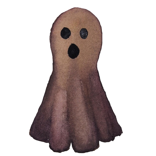 Watercolor painting hollow ghost for Halloween