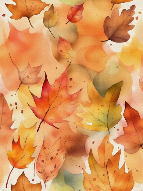 Watercolor Painting of Leaves