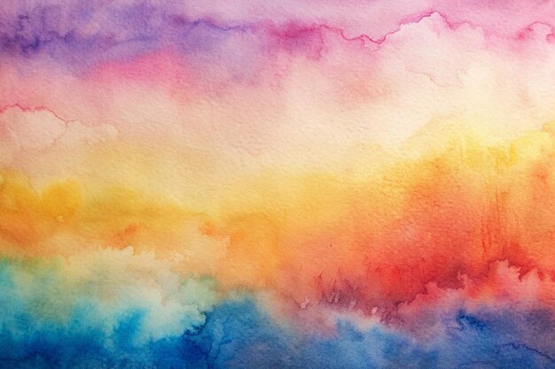 watercolor painting of a rainbow by person