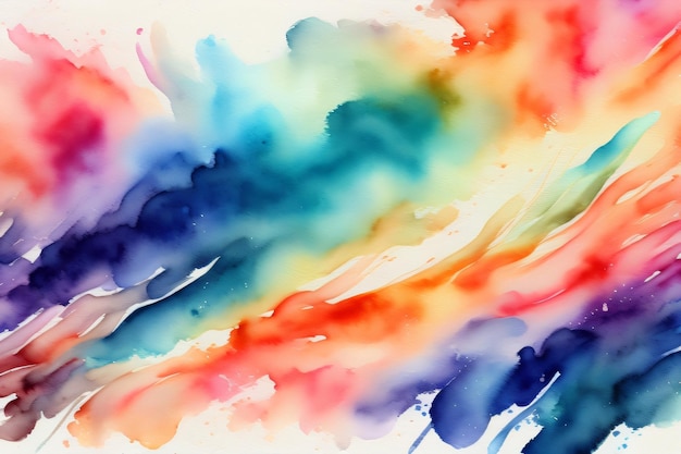 A watercolor painting of a rainbow colored watercolor.