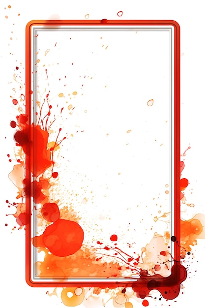 Foto un dipinto ad acquerello di un spruzzo d'acqua rosso e arancione