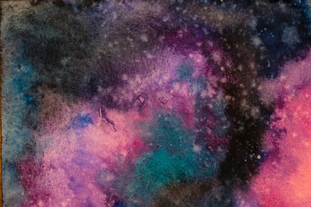 Photo watercolor painting space background