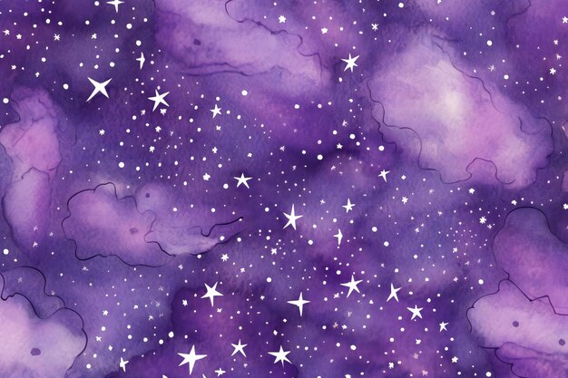 Photo watercolor painting of a starry sky with stars.