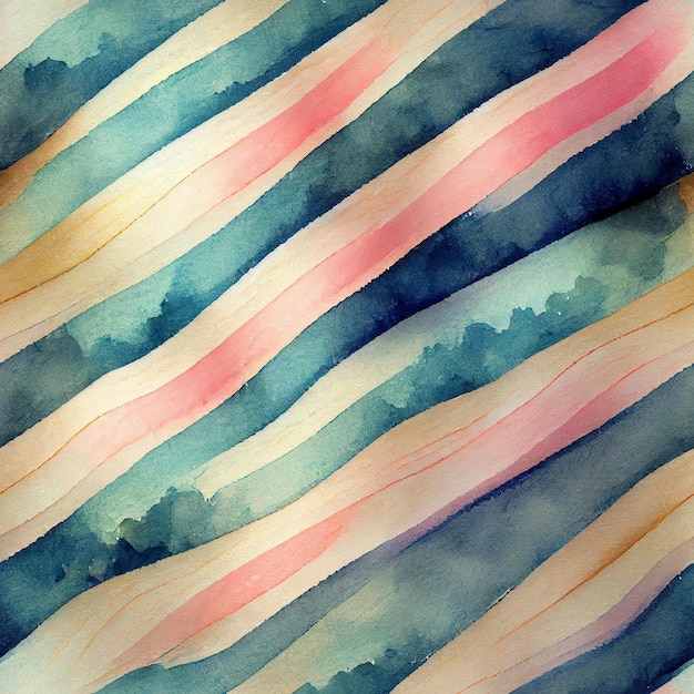 A watercolor painting of a striped pattern