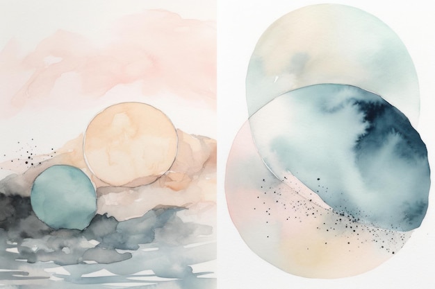 A watercolor painting of two eggs and one is titled'watercolor '