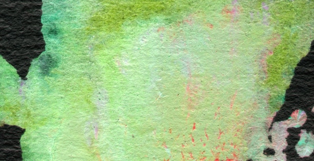 A watercolor painting with a green background and the word green on it.