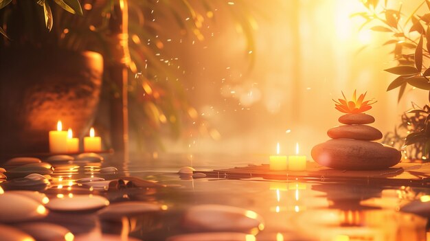 a watercolor painting of a womans hands on a wet surface with a candle in the middle of it