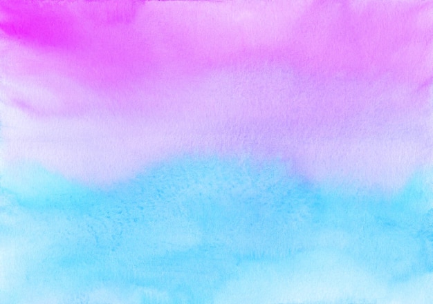 Watercolor pastel pink and blue ombre background texture hand painted